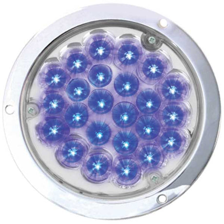 Another angle of 4" Round pearl LED load light 1157 plug with housing