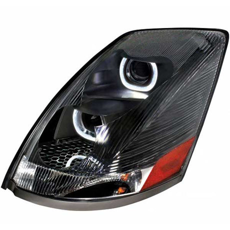 Volvo VN blackout projection headlights with LED, close-up