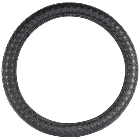 Black criss cross steering wheel cover 18"