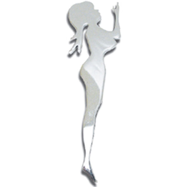LH Chrome Mini Standing Lady Cut Out Tape Mount