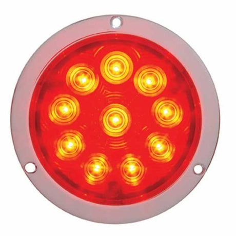 4" Deep dish LED light with housing, close-up