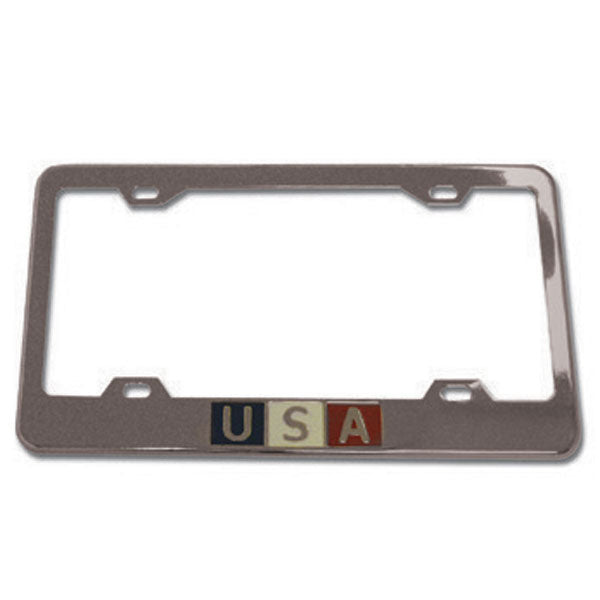 Chrome "USA" License Plate Frame