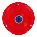 4" Red Plastic Lens with Blue Dot