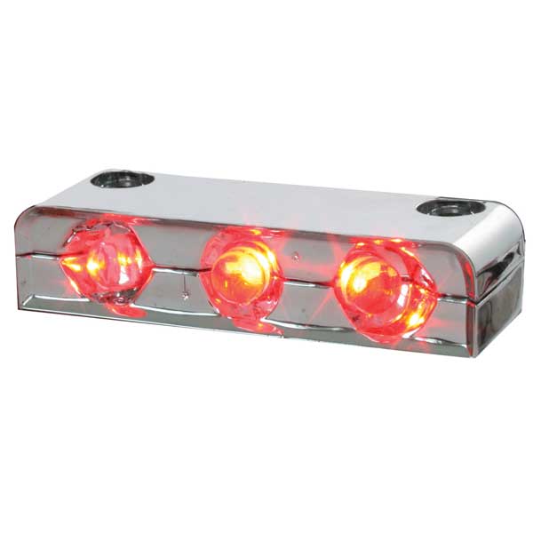1-3/4" 3 LED Chrome Step Light