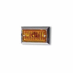Rectangular amber incandescent marker light