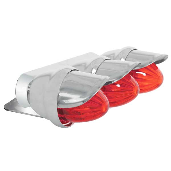 Red Triple Mini Bullet Style Marker Light