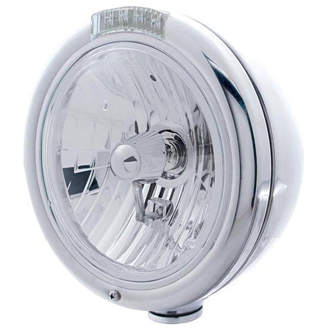 Peterbilt SS headlight with H4 bulb and amber leds with clear lens for semi trucks