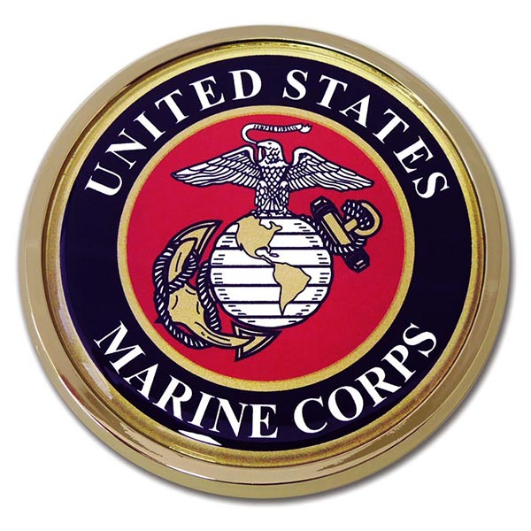 Marine Corps Chrome Auto Emblem