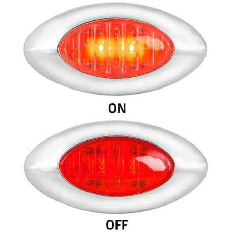 Close-up of 3-5/16" 2 LED Y2K mini marker light