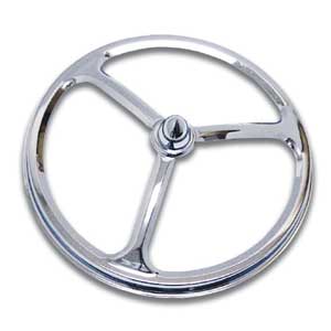 7" Chrome Lucas style headlight cover