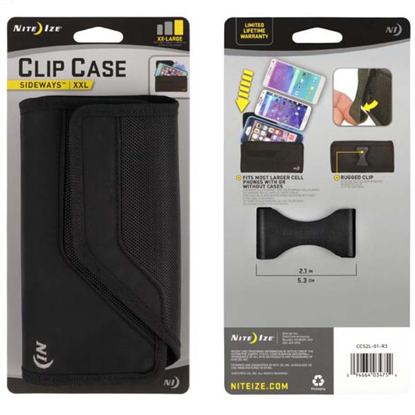 XXL Black Sideways Clip Case