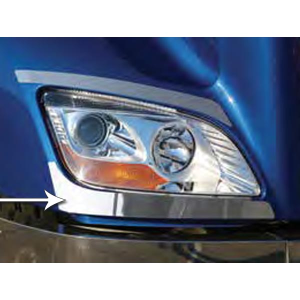 Peterbilt 579 Stainless Steel Under Headlight Trim