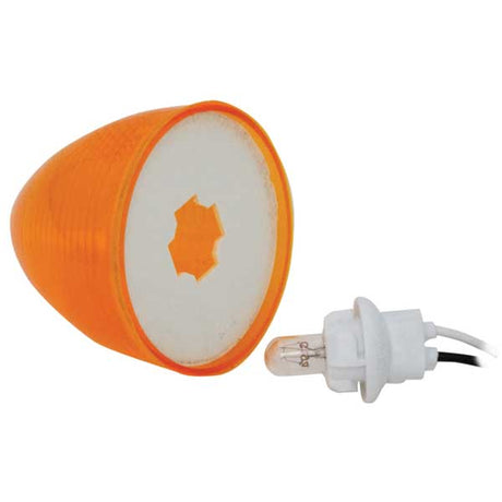 2" Amber incandescent snap-in beehive light