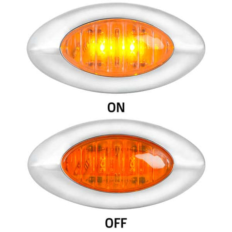 3-5/16" 2 LED Y2K mini marker light, closer view