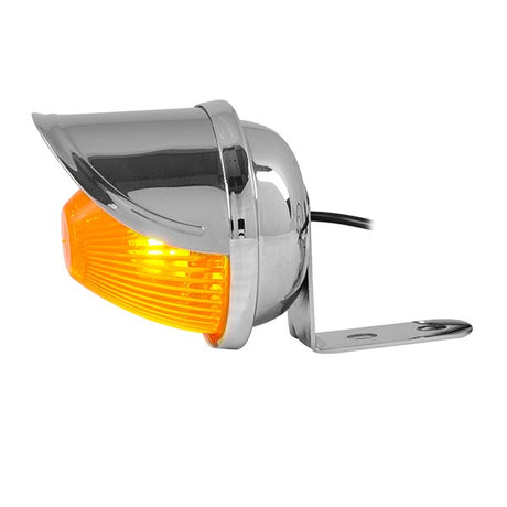 Close-up of beehive marker light with L bracket and visor