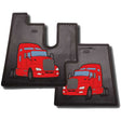 Kenworth T600, T660, T800, W900 rubber floor mats for semi trucks