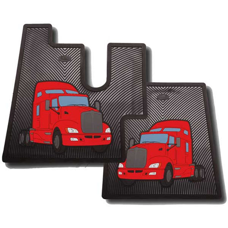 Kenworth T600, T660, T800, W900 rubber floor mats for semi trucks