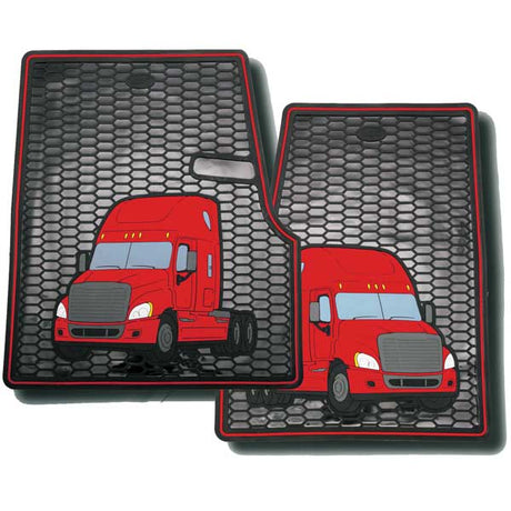 Freightliner Cascadia, Coronado rubber floor mats for semi trucks