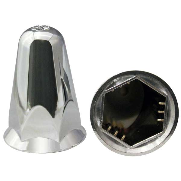 33mm Chrome Plastic Tapered Nut Cover - Push On
