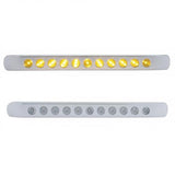 17" Amber 11 LED Turn Signal Light Bar with Bezel