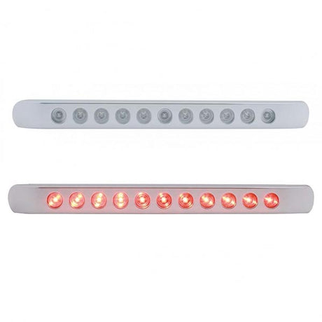 17" Red 11 LED stop, turn and tail light bar with bezel