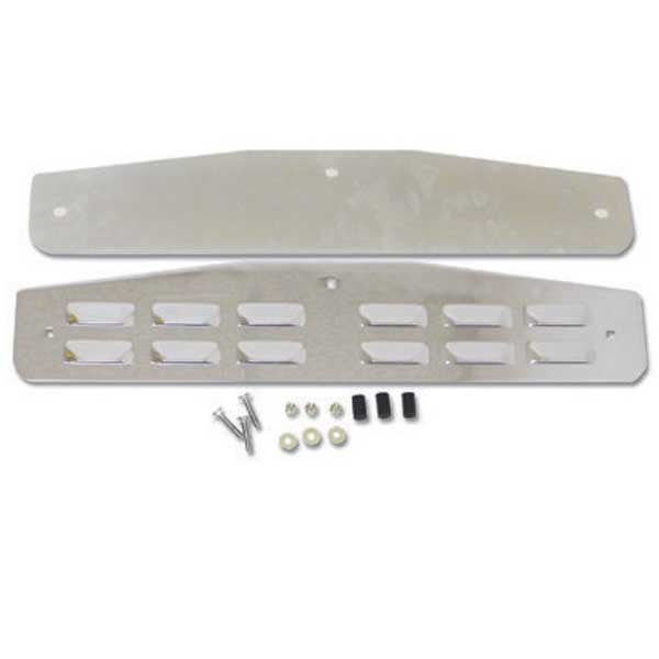 Chrome Louvered Mud Flap Weight w/Back 4"x14" (EA)