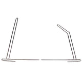 24" x 18" Chrome Anti-Sail Angled Mud Flap Holders
