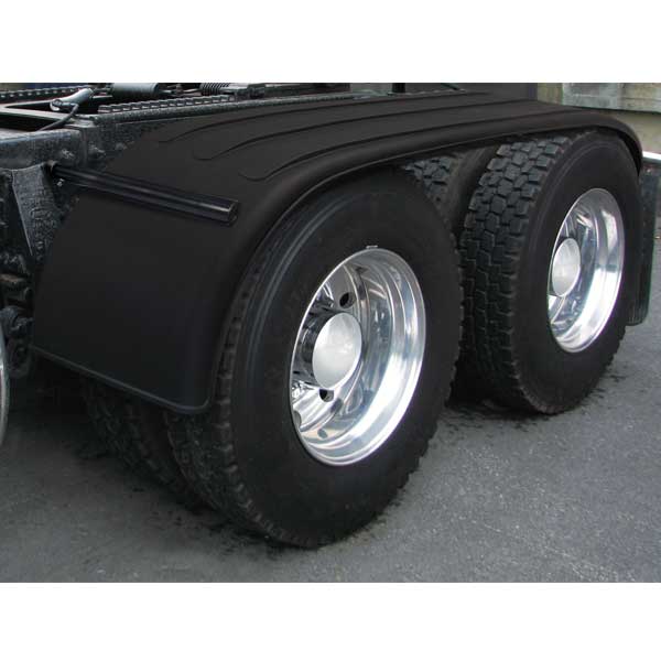 133" Ribbed Black Poly Full Fenders