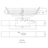 Peterbilt 357 Logger, Peterbilt 378 Setback 14" Open End Chrome Bumper