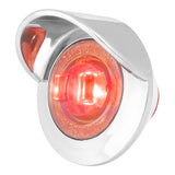 1" Dual Function Mini LED Light with Chrome Bezel & Visor