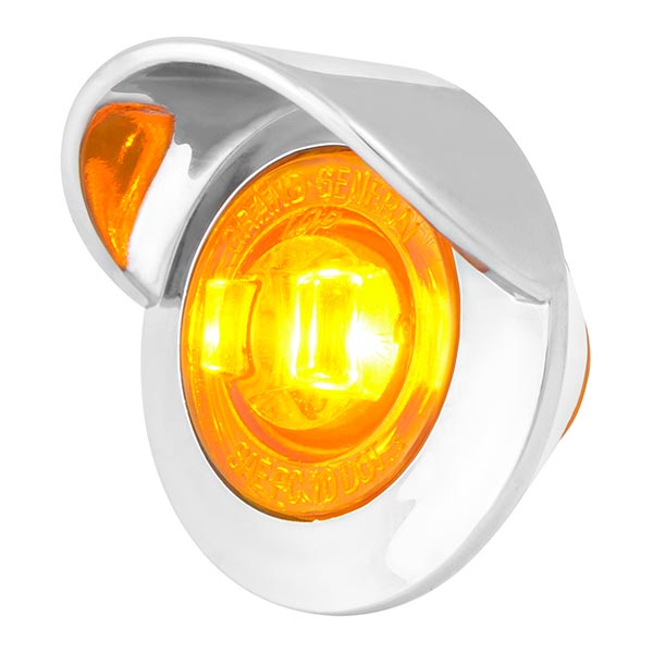 1" Mini LED Light with Chrome Bezel & Visor
