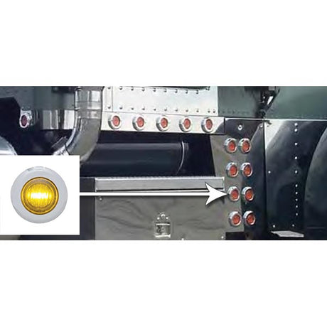 Peterbilt 379 daycab panel with 3/4" button lights for semi trucks