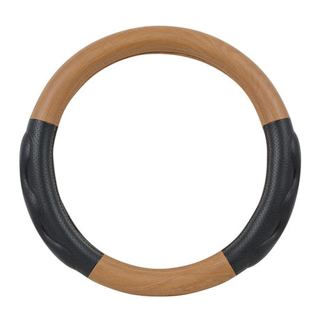 Light wood comfort pad steering wheel cover 18"