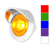 1" Dual Function Mini LED Light with Chrome Bezel & Visor