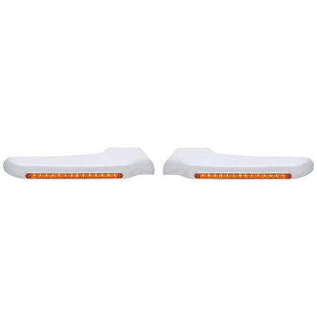 Peterbilt 388, 389 amber 14 LED front fender covers for semi trucks