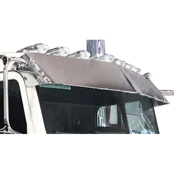 Peterbilt Flat Top 2005+ 14" Blind Mount Drip Rail Visor