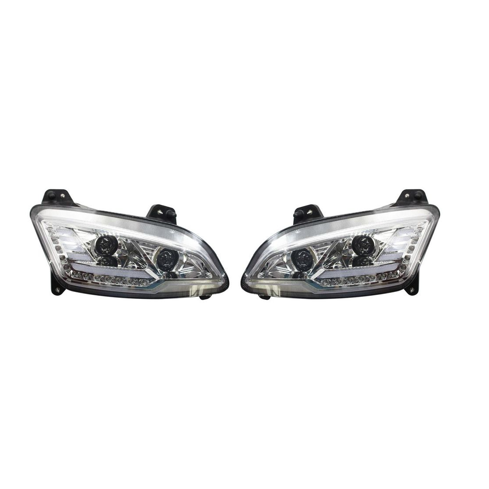 Peterbilt 579/587 2022+ LED Headlight with Halo and Sequential Turn Signal