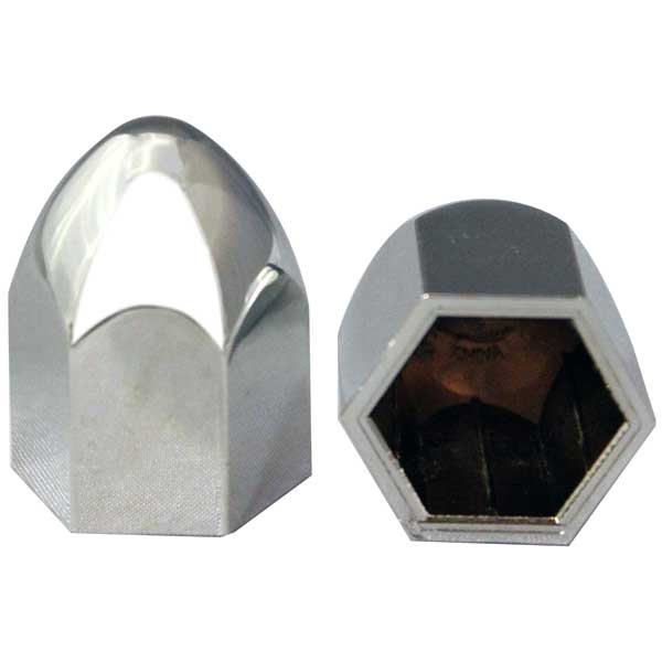 3/4" Chrome Plastic Bullet Nut Cover - Push On