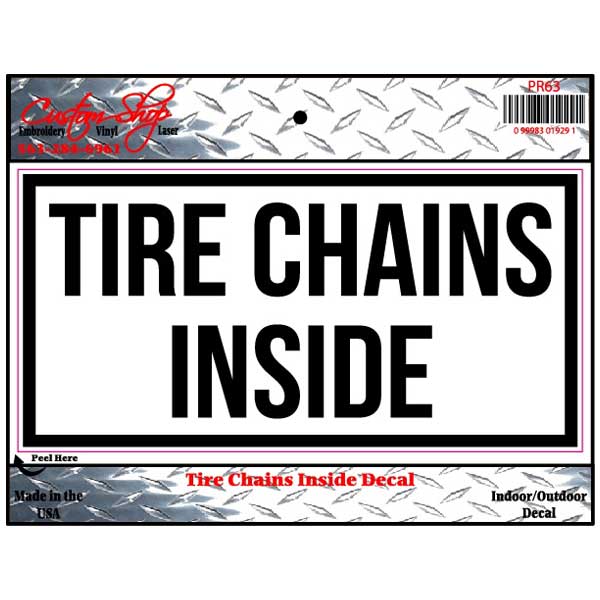 Tire Chain Vinyl Decal