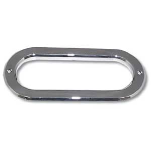 Oval Chrome Plastic Light Bezel without Visor