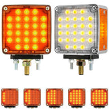 4" 21 LED Square Smart Dynamic Sequential Double Face Light