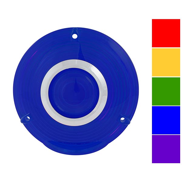 4" Plastic Pedestal Light Lens with Chrome Rim