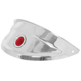 7" Chrome Headlight Visor with Red Dot