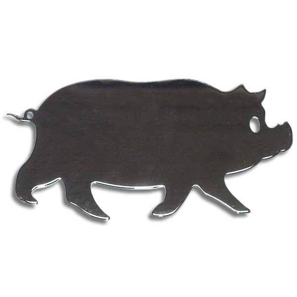 Chrome Large Pig Cut Out Stud Mount Left