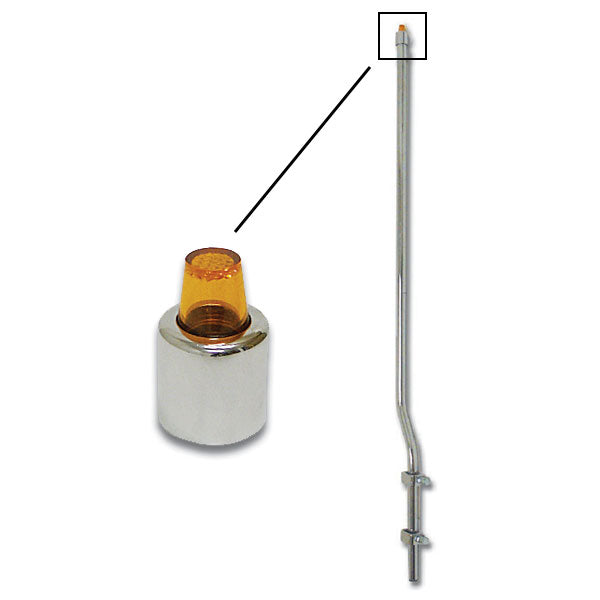 Amber Cap Chrome Bumper Guide 1"