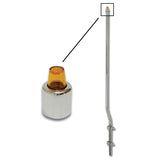 Amber Cap Chrome Bumper Guide 1"