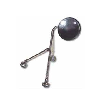 Chrome Tripod Fender Mount Bracket w/8.5" Mirror