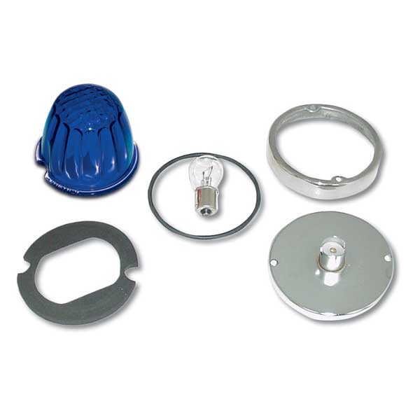 Blue Reflector Glass Cab Light Lens 1 Wire