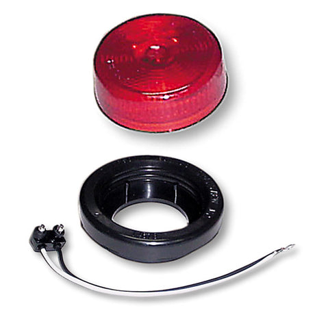 2-1/2" Red marker light with grommet and pigtail