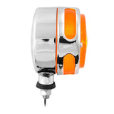 Amber Single Face Pedestal Marker Light with Rim